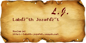 Labáth Jozafát névjegykártya